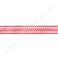 Band Streifen 10mm - Pink Weiß Waves