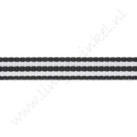 Strepenlint 10mm - Zwart Wit