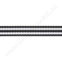 Strepenlint 10mm - Zwart Wit