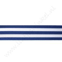 Band Streifen 22mm - Dunkel Blau Weiß
