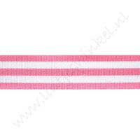 Strepenlint 22mm - Roze Wit