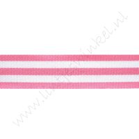 Band Streifen 22mm - Rosa Weiß