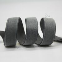 Samtband 6mm - Dunkel Grau (Charcoal)