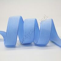 Lint fluweel 10mm - Porcelein Blauw