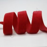 Lint fluweel 6mm - Donker Rood (Scarlet)