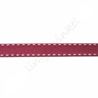 Ripsband Sattelstich 10mm - Dunkel Rosa Antik Rosa