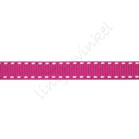 Lint stiksels 10mm - Fuchsia Wit