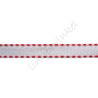 Lint stiksels 10mm - Wit Rood