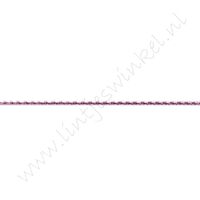 Metallic koord 1mm - Roze