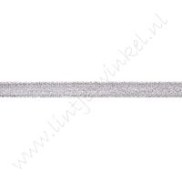 Glitter organza lint 6mm - Zilver