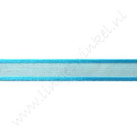 Organza Satinrand 10mm - Aqua