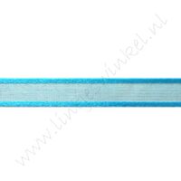 Organza Satijnrand 10mm - Aqua