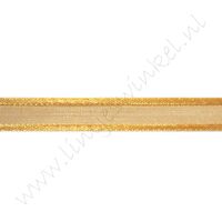 Organza Satijnrand 10mm - Antiek Goud