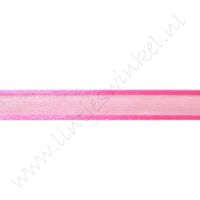 Organza Satinrand 10mm - Shocking Pink