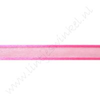 Organza Satinrand 10mm - Shocking Pink