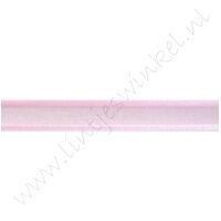 Organza Satinrand 10mm - Hell Rosa