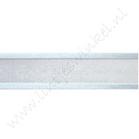 Organza Satinrand 22mm - Hell Blau