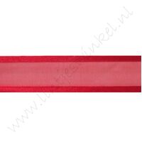 Organza Satinrand 22mm - Rot