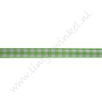 Geruit lint 6mm - Appelgroen