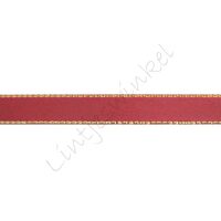 Lint Glitterrand 10mm - Satijn Roestbruin Goud