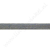 Glitter organza lint 10mm - Donker Blauw