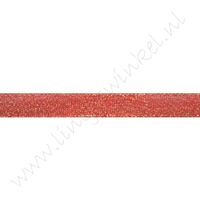 Glitter organza lint 10mm - Rood