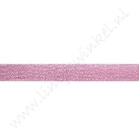 Glitter organza lint 10mm - Roze