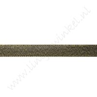 Glitter organza lint 10mm - Zwart