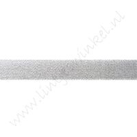 Glitter organza lint 10mm - Zilver