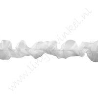 Baby Band 25mm - Lou Lou Organza (elastisch) Weiß