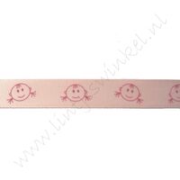 Baby Satinband 16mm - Mädchen Rosa