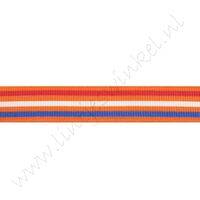 Lint Hollandia 16mm - Oranje Streep Rood Wit Blauw