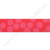 Stippenlint Groot Mix 22mm - Rood Pink