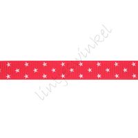 Ripsband Sterne 10mm - Klein Rot Weiß (3)