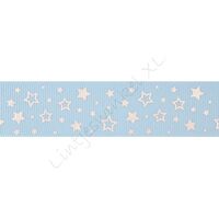 Lint sterren 25mm - Licht Blauw Zilver