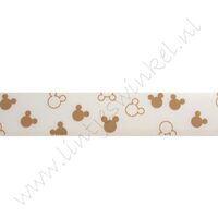 Satijnlint Cartoon 16mm - Mickey Creme Bruin