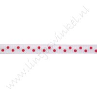 Stippenlint 6mm - Wit Rood