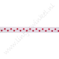 Stippenlint 6mm - Wit Rood