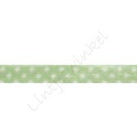 Organza Stip 6mm - Appelgroen Wit