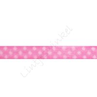 Organza Stip 6mm - Shocking Pink Wit