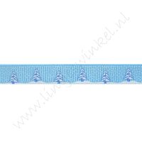 Kerstlint 10mm - Sneeuwboom Licht Blauw