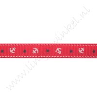 Lint met print 10mm - Anker Rood
