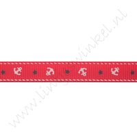 Lint met print 10mm - Anker Rood