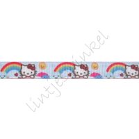 Lint Cartoon 10mm - Hello Kitty Regenboog Licht Blauw