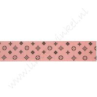 Lint met print 16mm - Design Roze
