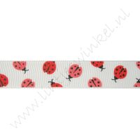 Lint met print 16mm - Lieveheersbeestje