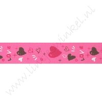 Lint harten 16mm - Love Krijt Pink