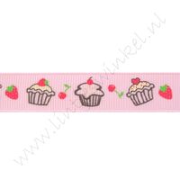 Lint met print 16mm - Taartje Roze