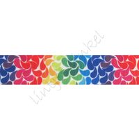 Ripsband Aufdruck 22mm - Regenbogen Tröpfchen