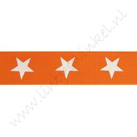 Lint sterren 22mm - Oranje Wit